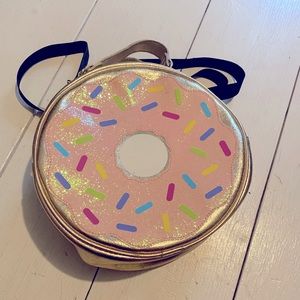 Betsey Johnson lunch box, gold donut